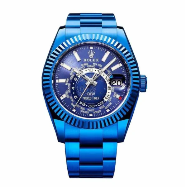 Rolex Sky-Dweller 326934 World Timer Blue DLC Replica