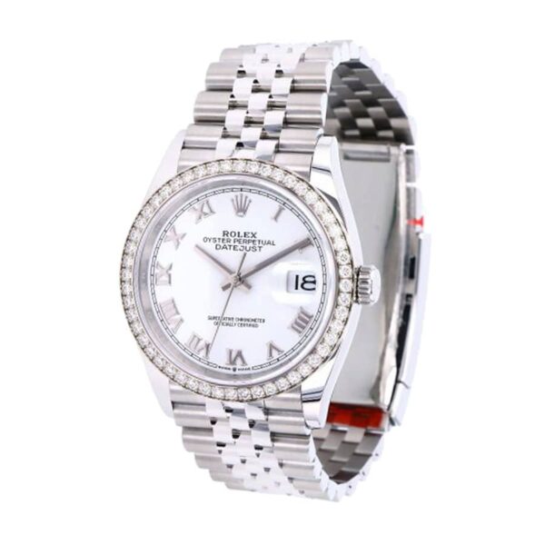 Rolex Datejust 36 126284RBR-0018 White Roman Dial Jubilee Replica