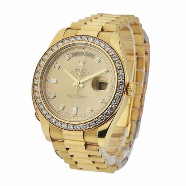 Rolex Day-Date 228348 Diamonds Gold Dial Replica