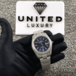 Rolex Datejust White Gold Blue Dial Iced Out 126300 Replica